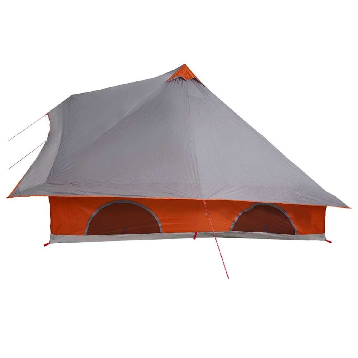 vidaXL Σκηνή Τιπί Γκρι και Πορτοκαλί 358 x 296 x 258 εκ. ταφτάς