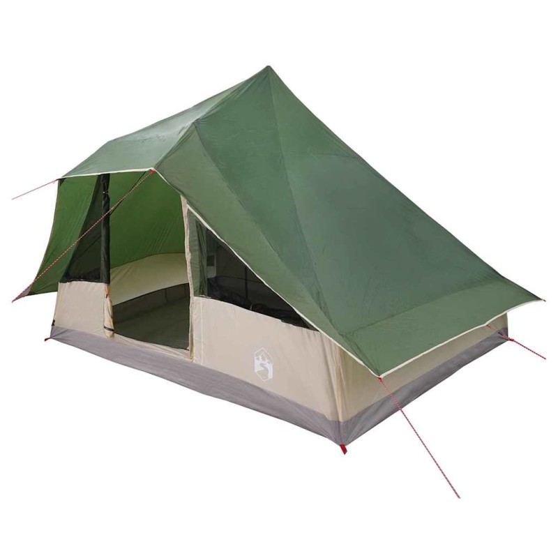 vidaXL Σκηνή Τιπί με στέγη Πράσινο 364 x 281 x 257 εκ. ταφτάς