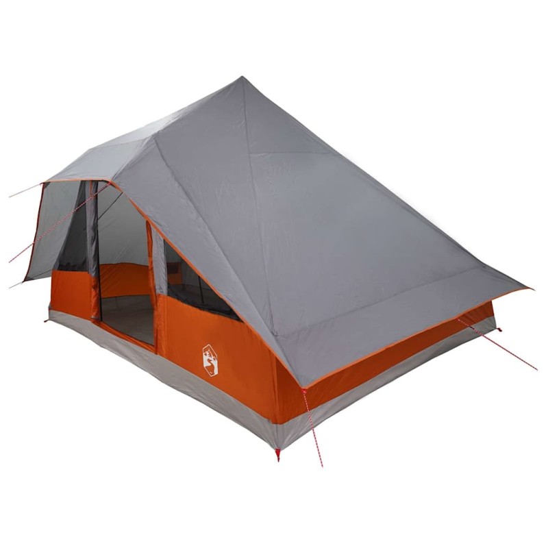 vidaXL Σκηνή Τιπί Γκρι και Πορτοκαλί 364 x 281 x 257 εκ. ταφτάς