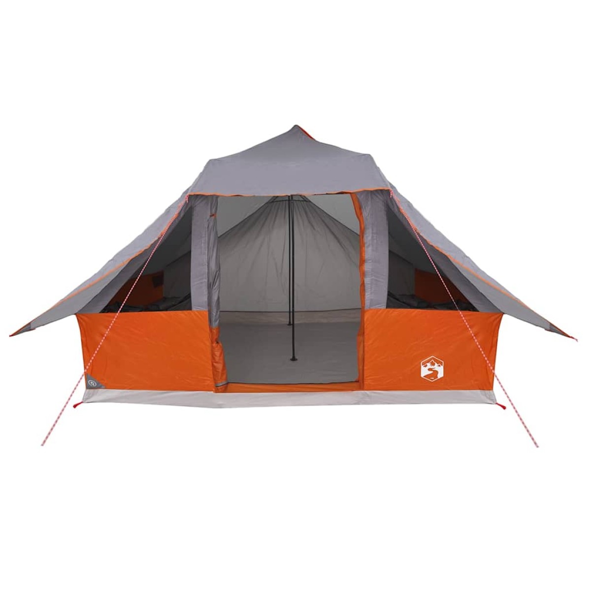 vidaXL Σκηνή Τιπί Γκρι και Πορτοκαλί 364 x 281 x 257 εκ. ταφτάς