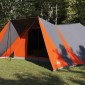 vidaXL Σκηνή Τιπί Γκρι και Πορτοκαλί 660 x 456 x 200 εκ. ταφτάς