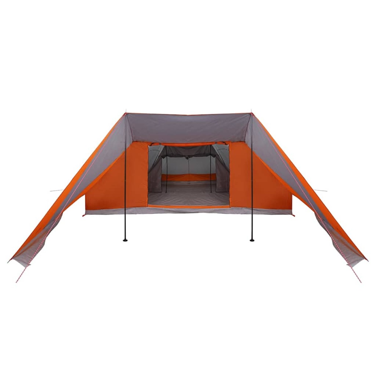 vidaXL Σκηνή Τιπί Γκρι και Πορτοκαλί 660 x 456 x 200 εκ. ταφτάς