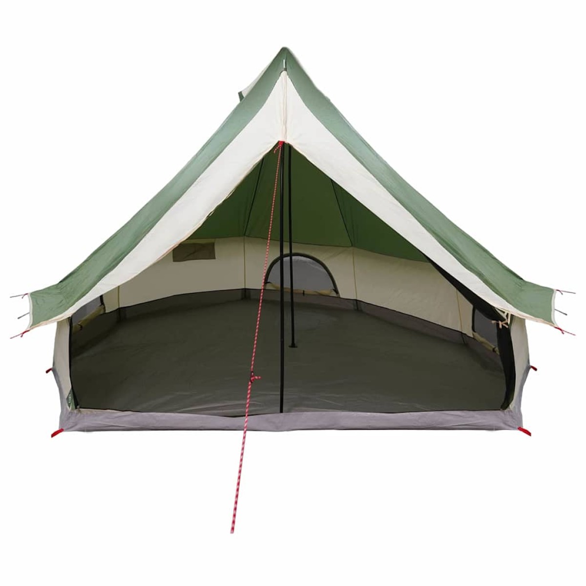 vidaXL Σκηνή Τιπί με στέγη Πράσινο 400 x 346 x 250 εκ. ταφτάς