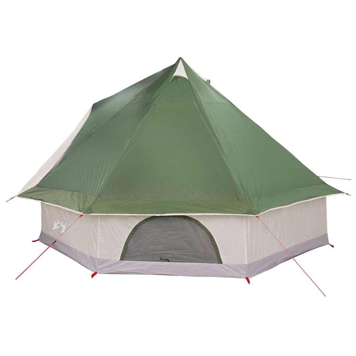 vidaXL Σκηνή Τιπί με στέγη Πράσινο 400 x 346 x 250 εκ. ταφτάς