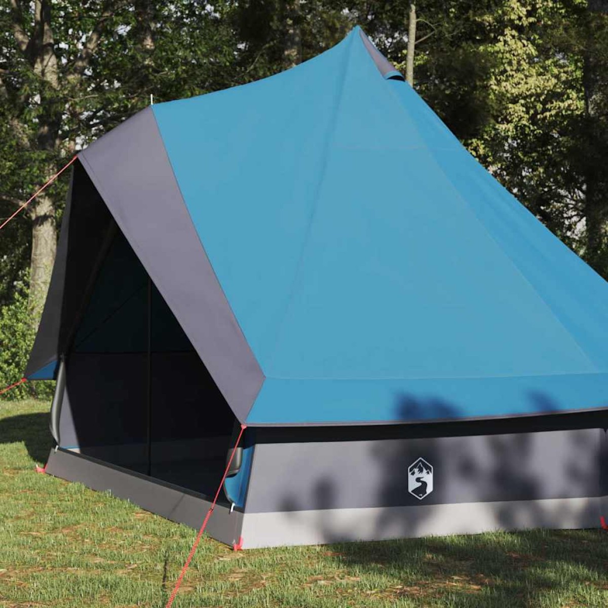 vidaXL Σκηνή Τιπί με στέγη Μπλε 400 x 346 x 250 εκ. ταφτάς