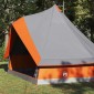 vidaXL Σκηνή Τιπί Γκρι και Πορτοκαλί 400 x 346 x 250 εκ. ταφτάς