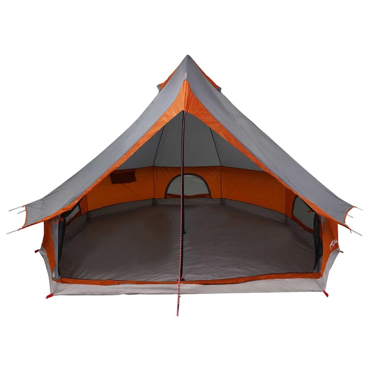 vidaXL Σκηνή Τιπί Γκρι και Πορτοκαλί 400 x 346 x 250 εκ. ταφτάς