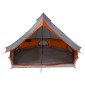 vidaXL Σκηνή Τιπί Γκρι και Πορτοκαλί 400 x 346 x 250 εκ. ταφτάς