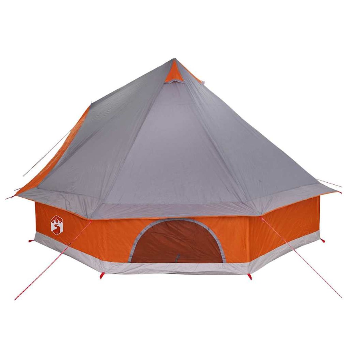 vidaXL Σκηνή Τιπί Γκρι και Πορτοκαλί 400 x 346 x 250 εκ. ταφτάς