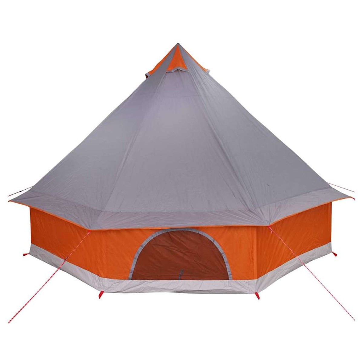 vidaXL Σκηνή Τιπί Γκρι και Πορτοκαλί 400 x 346 x 250 εκ. ταφτάς