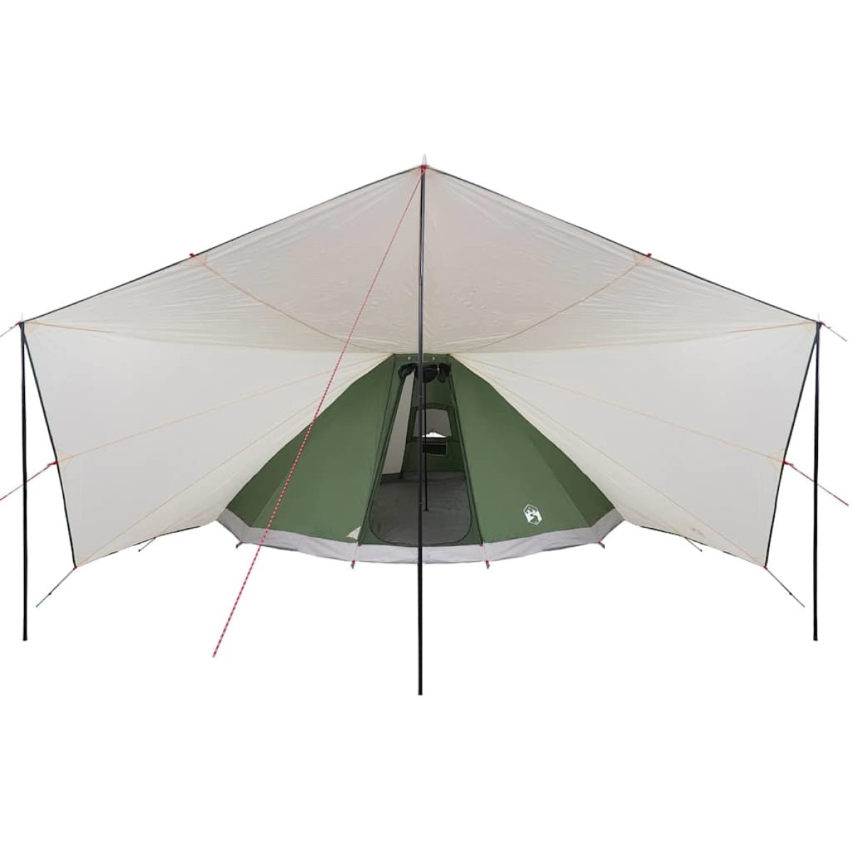 vidaXL Σκηνή Τιπί με στέγη Πράσινο 510 x 690 x 330 εκ. ταφτάς