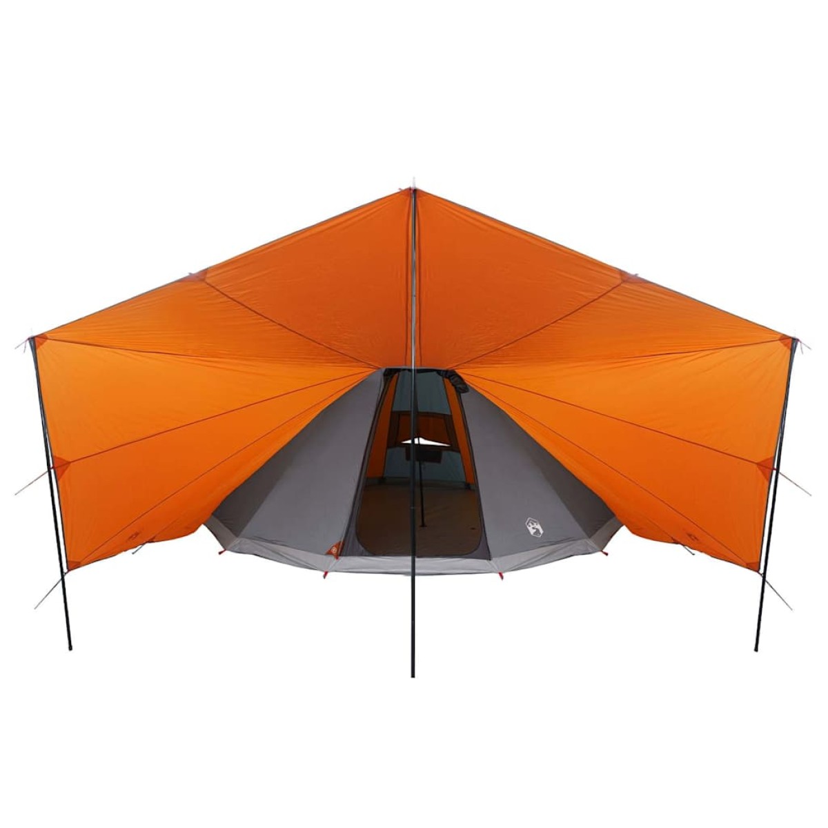 vidaXL Σκηνή Τιπί Γκρι και Πορτοκαλί 510 x 690 x 330 εκ. ταφτάς