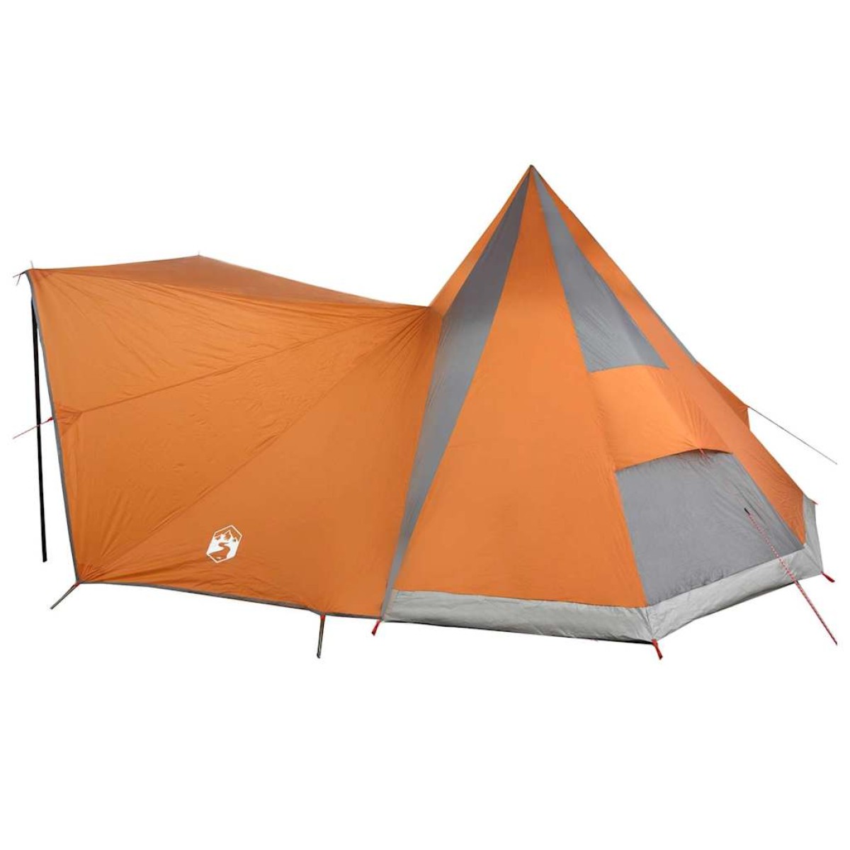 vidaXL Σκηνή Τιπί Γκρι και Πορτοκαλί 510 x 690 x 330 εκ. ταφτάς