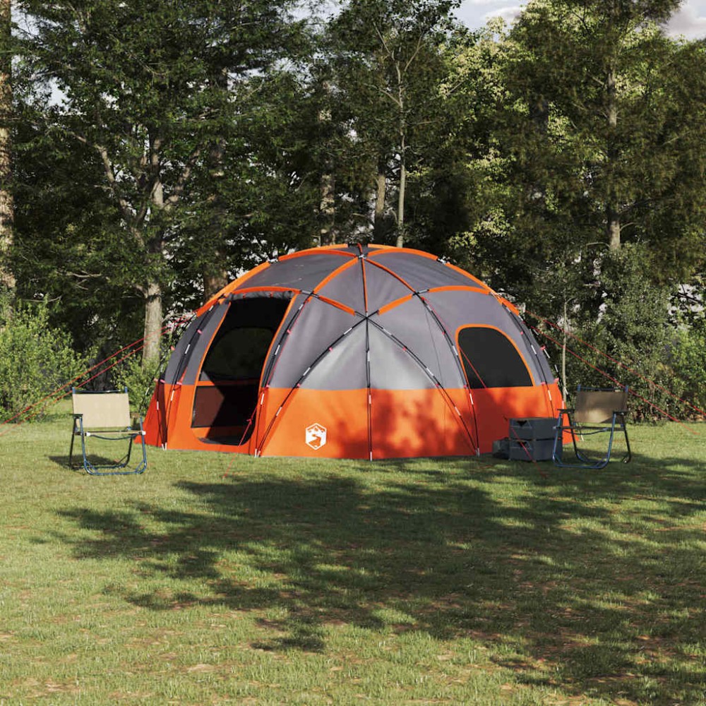 vidaXL Θόλος Τέντα Γκρι και Πορτοκαλί 475 x 475 x 235 εκ. ταφτάς