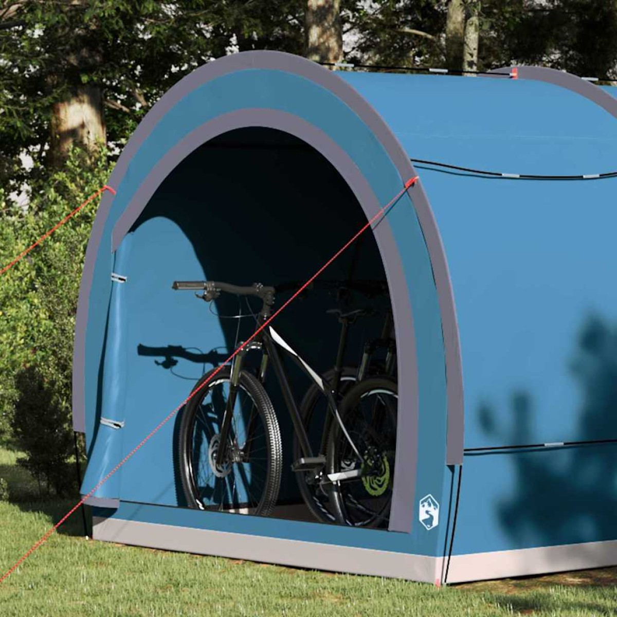 vidaXL Σκηνή αποθήκευσης ποδηλάτων Μπλε 256 x 222 x 182 εκ ταφτάς