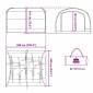 vidaXL Σκηνή Γκρι και πορτοκαλί 268 x 240 x 191 cm Πολυεστέρας