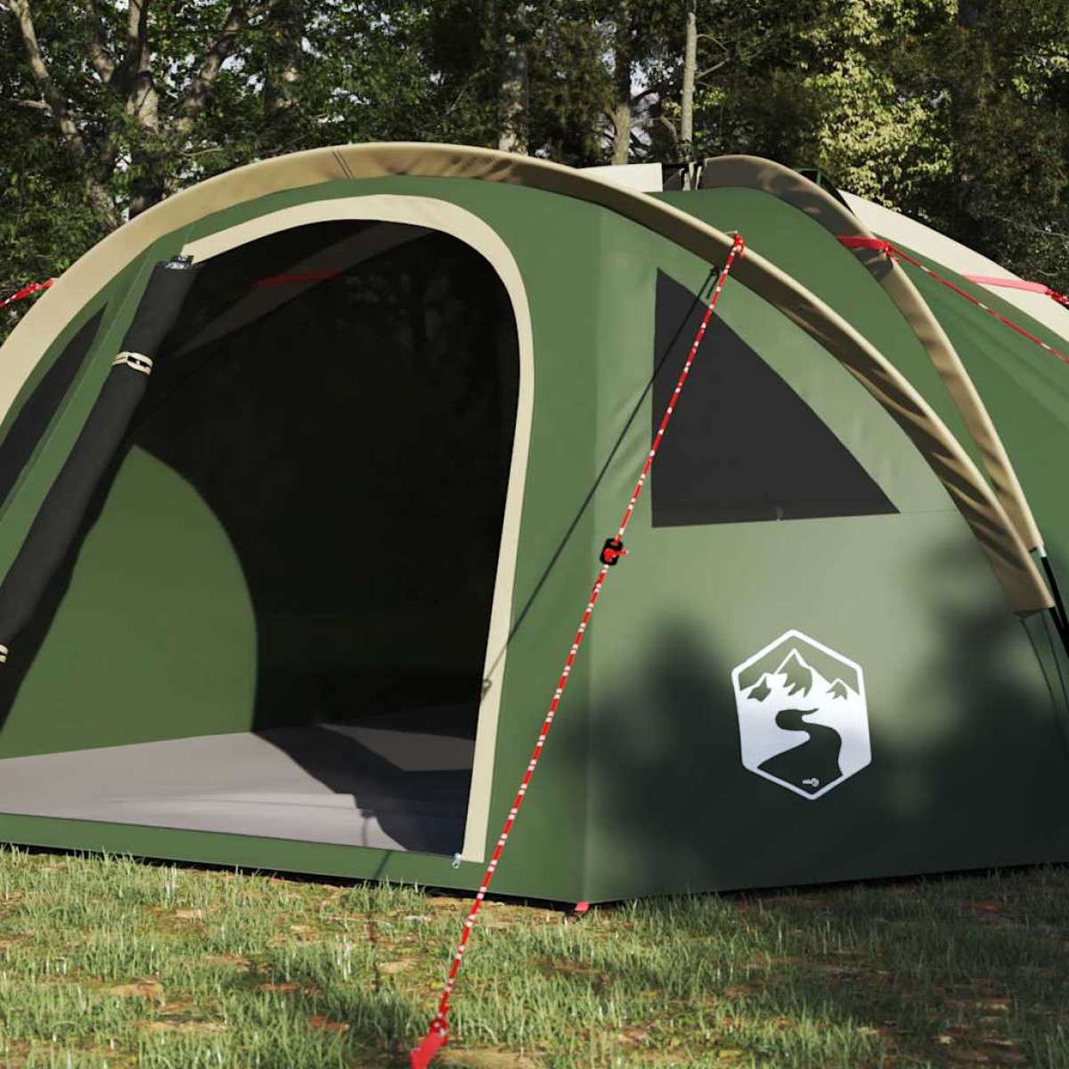 vidaXL Θόλος Τέντα 4 άτομο 308 x 268 x 130 εκ. Πράσινο ταφτάς