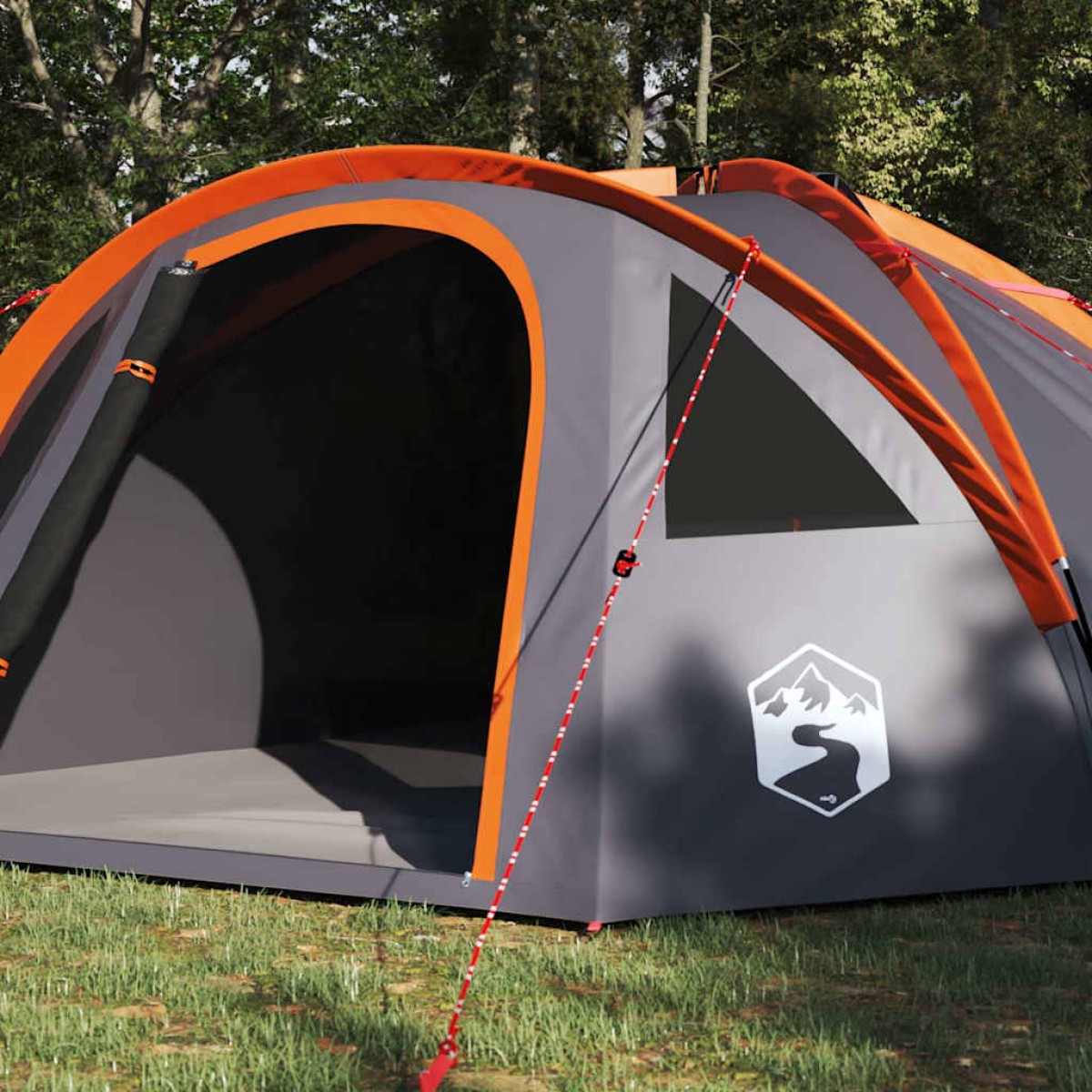 vidaXL Θόλος Τέντα 4 άτομο 308 x 268 x 130 εκ. Γκρι και Πορτοκαλί