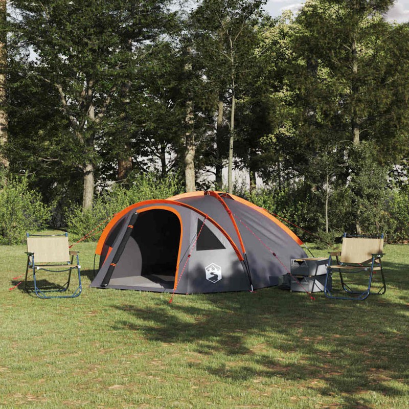 vidaXL Θόλος Τέντα 4 άτομο 308 x 268 x 130 εκ. Γκρι και Πορτοκαλί