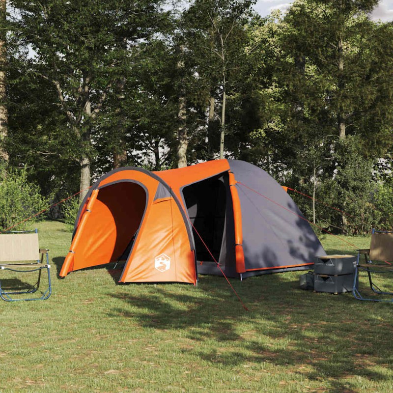 vidaXL Θόλος Τέντα Θόλος Γκρι και Πορτοκαλί 384 x 254 x 170 εκ.