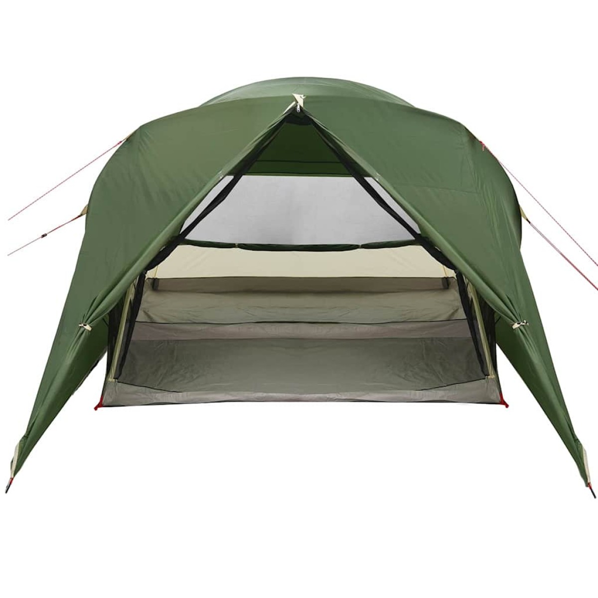 vidaXL Σκηνή Dome 4 Ατόμων με στέγη Πράσινο 455 x 252 x 178 εκ