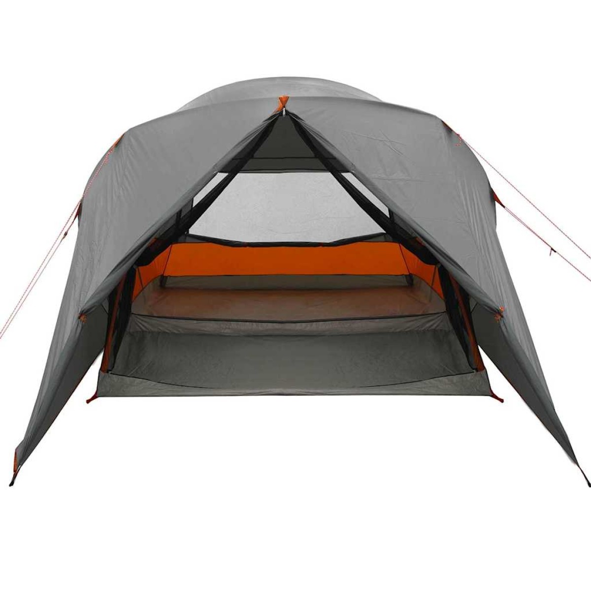 vidaXL Σκηνή Dome 4 Ατόμων Γκρι και Πορτοκαλί 455 x 252 x 178 εκ