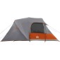 vidaXL Σκηνή Dome 4 Ατόμων Γκρι και Πορτοκαλί 455 x 252 x 178 εκ