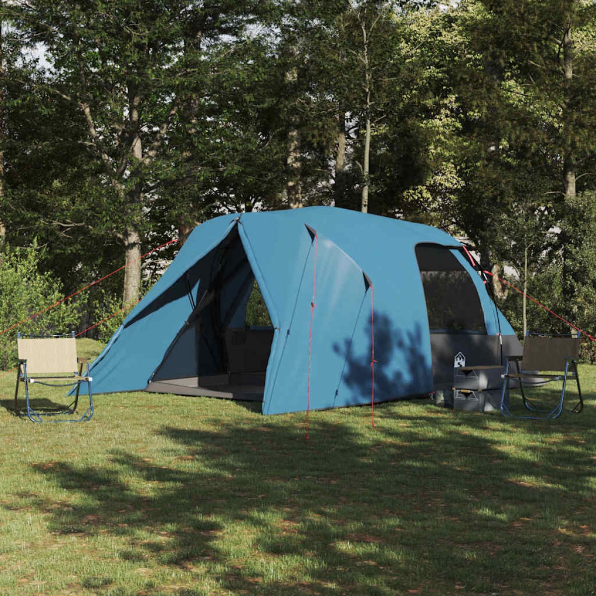 vidaXL Κατασκήνωση 6 Ατόμων με στέγη Μπλε 500 x 314 x 206 εκ