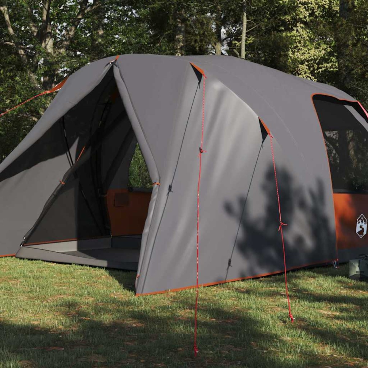 vidaXL Κατασκήνωση 6 Ατόμων Γκρι και Πορτοκαλί 500 x 314 x 206 εκ