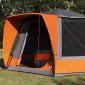 vidaXL Σκηνή Camping Γκρι και πορτοκαλί 420 x 420 x 227 εκ Πολυεστέρας