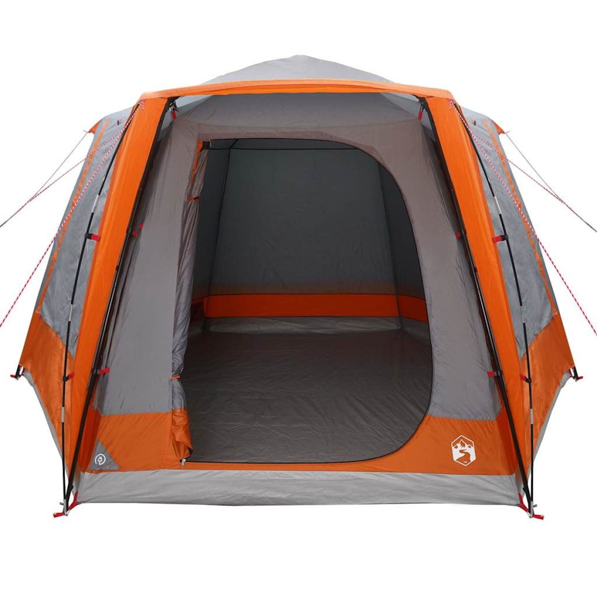 vidaXL Σκηνή Camping Γκρι και πορτοκαλί 420 x 420 x 227 εκ Πολυεστέρας