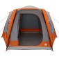vidaXL Σκηνή Camping Γκρι και πορτοκαλί 420 x 420 x 227 εκ Πολυεστέρας