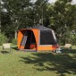 vidaXL Σκηνή Camping Γκρι και πορτοκαλί 420 x 420 x 227 εκ Πολυεστέρας