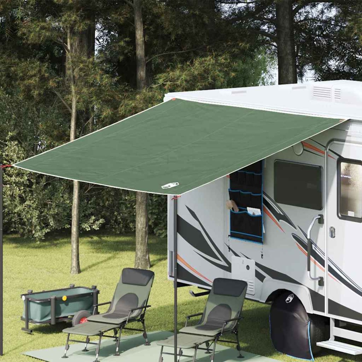 vidaXL Τέντα ανθεκτική στο νερό άτομο 240 x 350 εκ Αδιάβροχο Πράσινο
