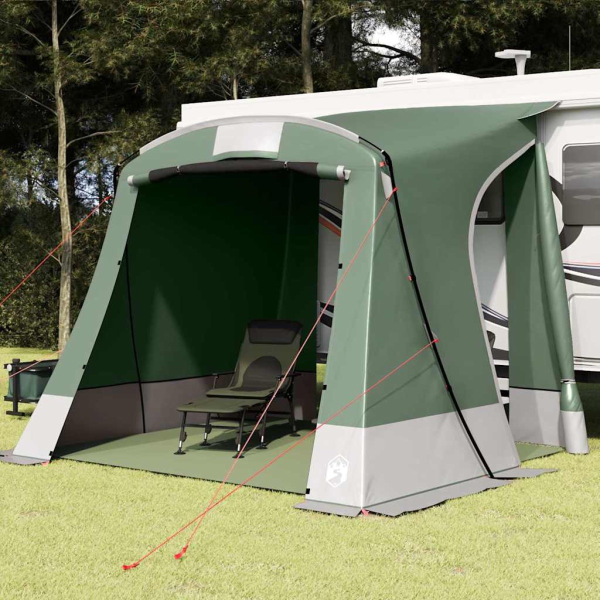 vidaXL Σκηνή για πόρτ μπαγκάζ άτομο 285 x 255 x 245 cm Πράσινο ταφτάς