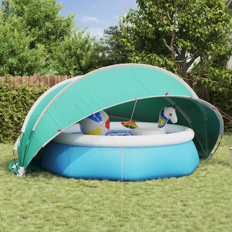 vidaXL Θόλος πισίνας 430 x 430 x 210 εκ. Θαλασσί