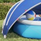 vidaXL Θόλος πισίνας 500 x 500 x 236 εκ. Αζούρ Μπλε