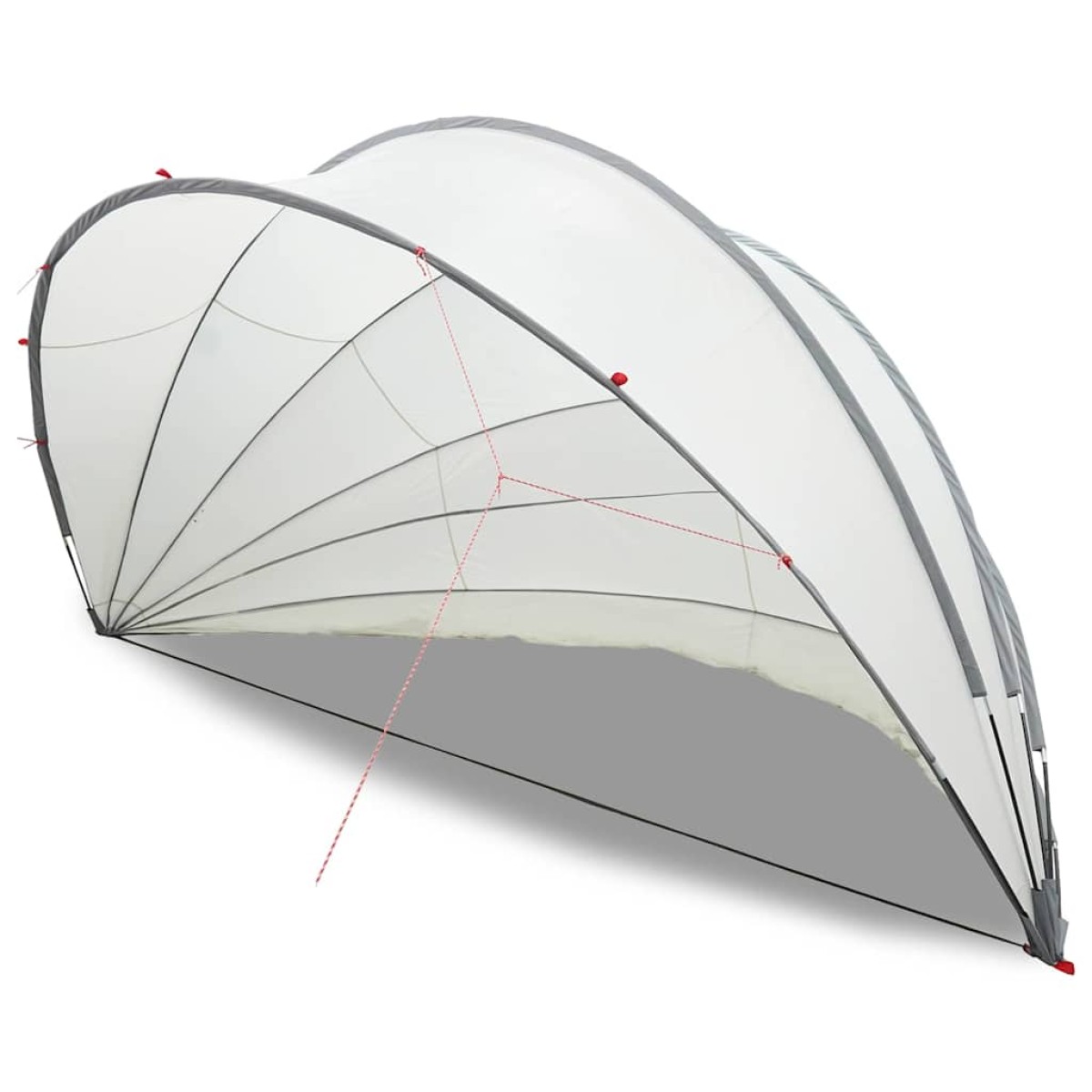 vidaXL Θόλος πισίνας Γκρι και Πορτοκαλί 592 x 590 x 275 εκ.