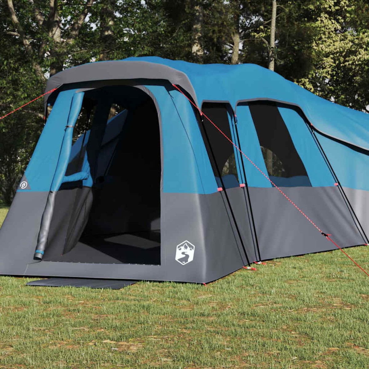 vidaXL Οικογενειακή Σκηνή με στέγη Μπλε 762 x 655 x 218 εκ ταφτάς