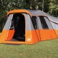 vidaXL Οικογενειακή Σκηνή Γκρι και Πορτοκαλί 762 x 655 x 218 εκ ταφτάς