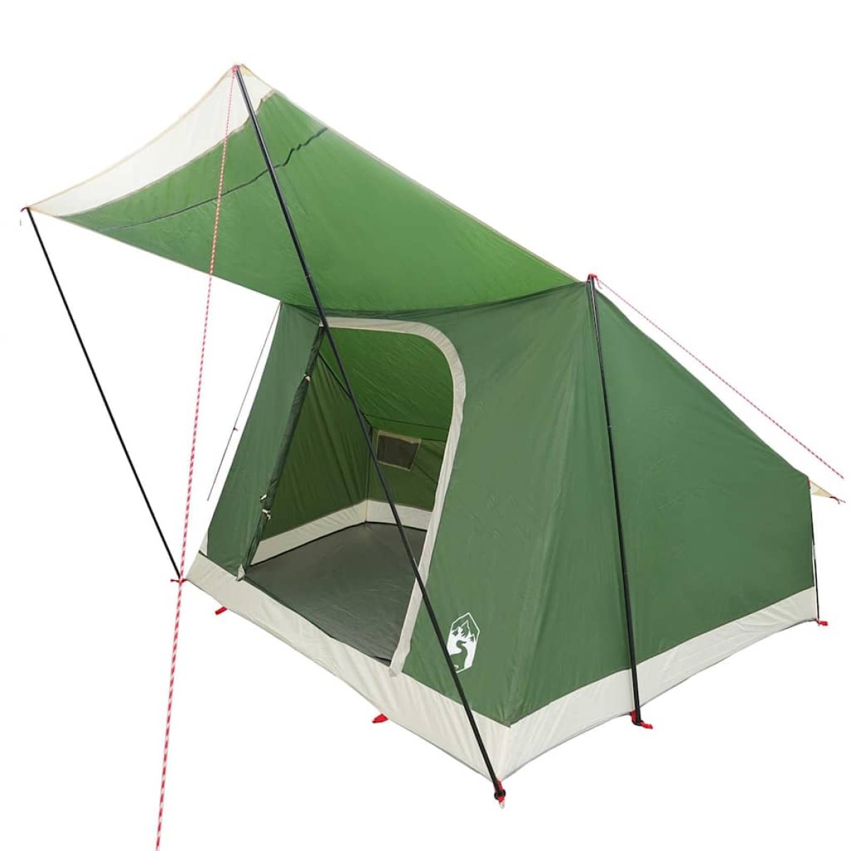 vidaXL Σκηνή Camping με στέγη Πράσινο 282 x 225 x 154 εκ ταφτάς