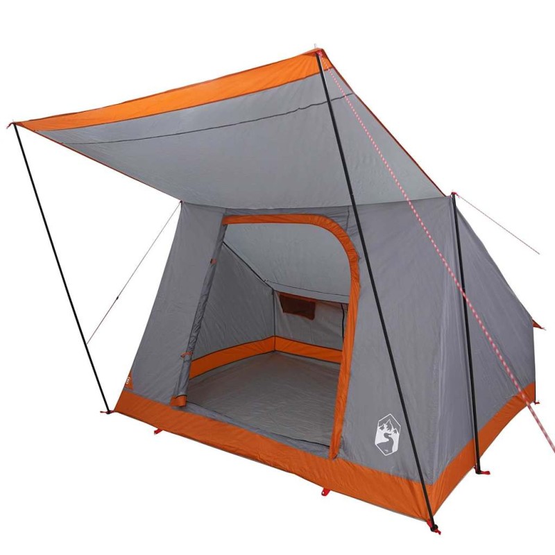 vidaXL Σκηνή Camping Γκρι και Πορτοκαλί 282 x 225 x 154 εκ ταφτάς