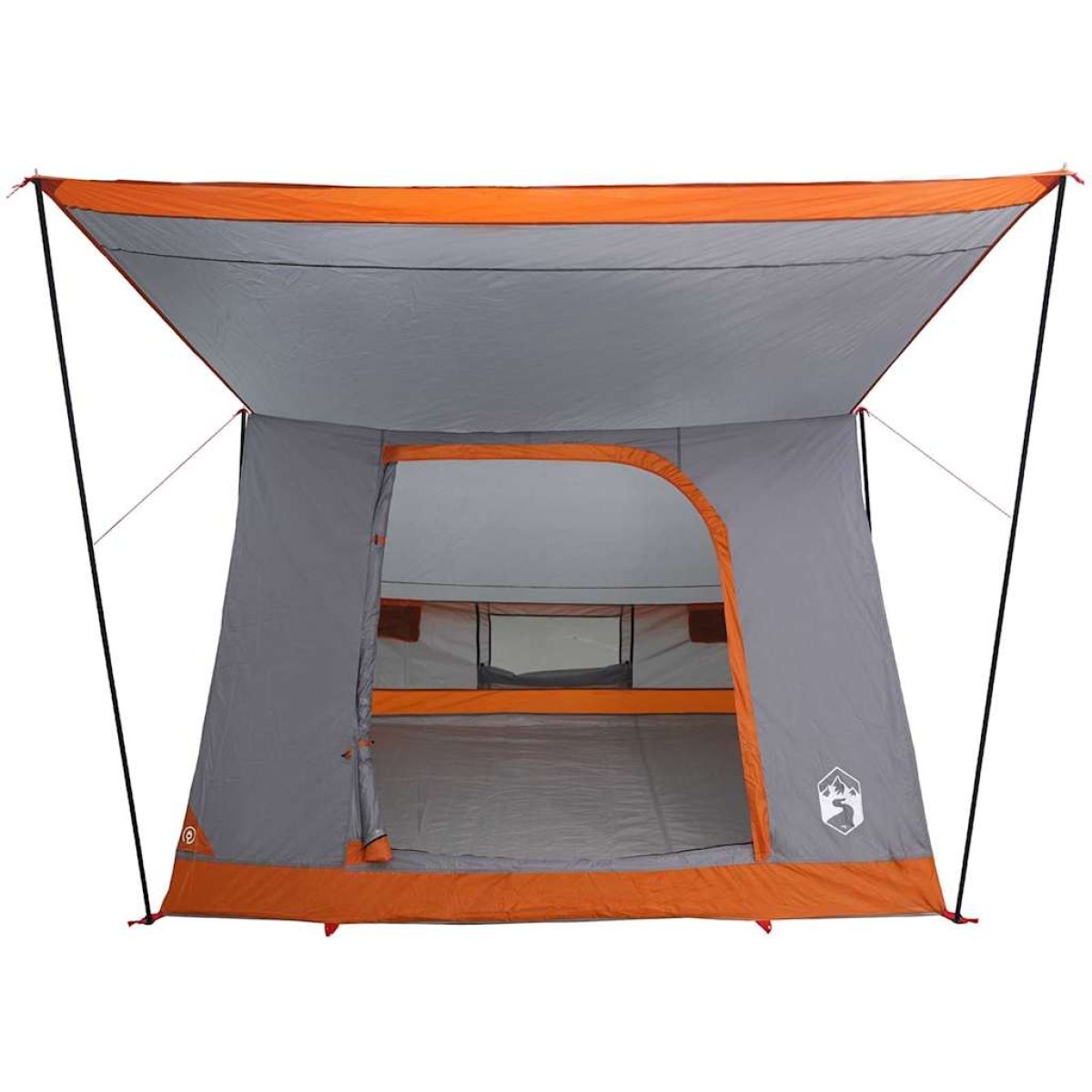 vidaXL Σκηνή Camping Γκρι και Πορτοκαλί 282 x 225 x 154 εκ ταφτάς