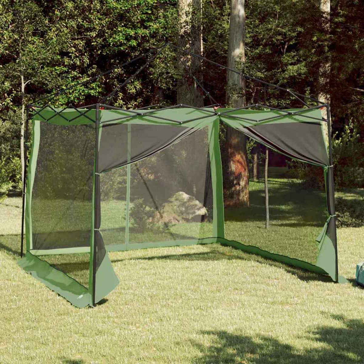 vidaXL Εσωτερική σκηνή με στέγη Πράσινο 303 x 303 x 196 εκ. ταφτάς