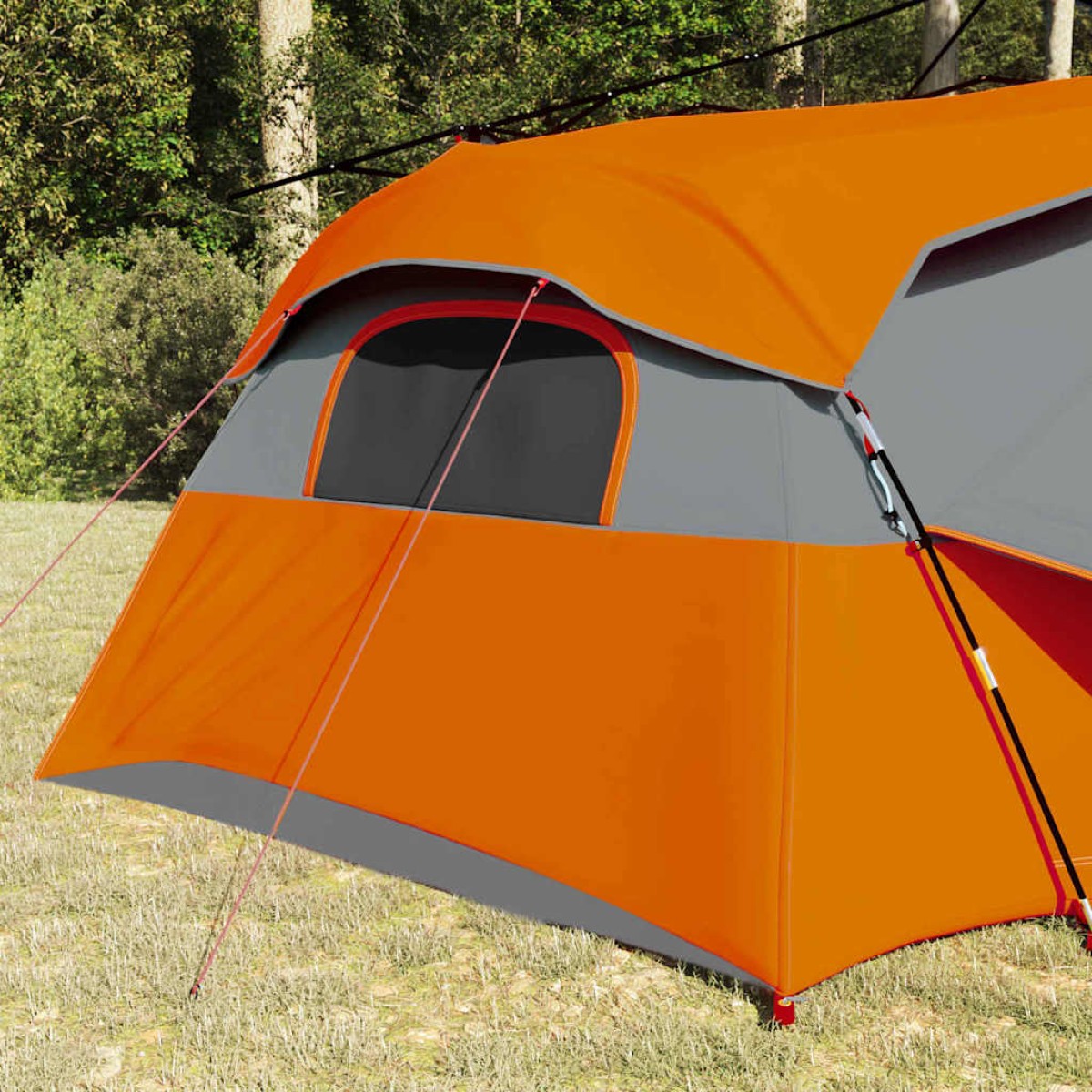 vidaXL Εσωτερική σκηνή Γκρι και Πορτοκαλί 520 x 520 x 190 εκ ταφτάς