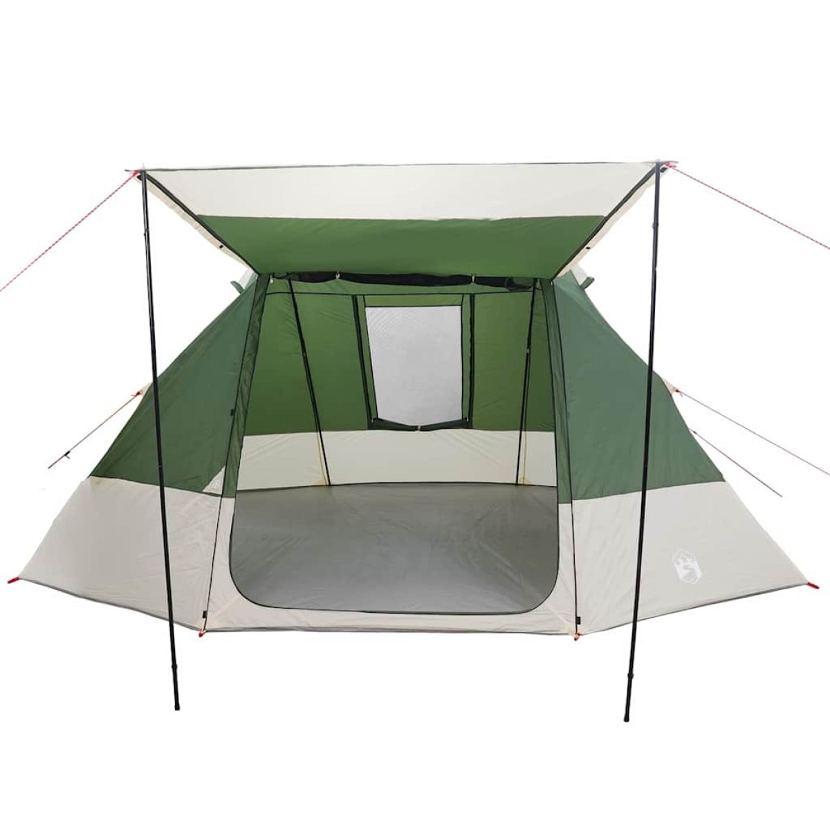 vidaXL Σκηνή Camping με στέγη Πράσινο 482 x 360 x 227 εκ ταφτάς