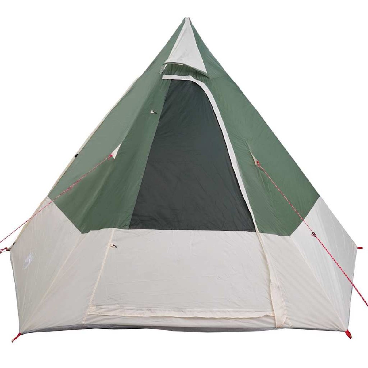 vidaXL Σκηνή Camping με στέγη Πράσινο 482 x 360 x 227 εκ ταφτάς