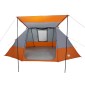 vidaXL Σκηνή Camping Γκρι και Πορτοκαλί 482 x 360 x 227 εκ ταφτάς