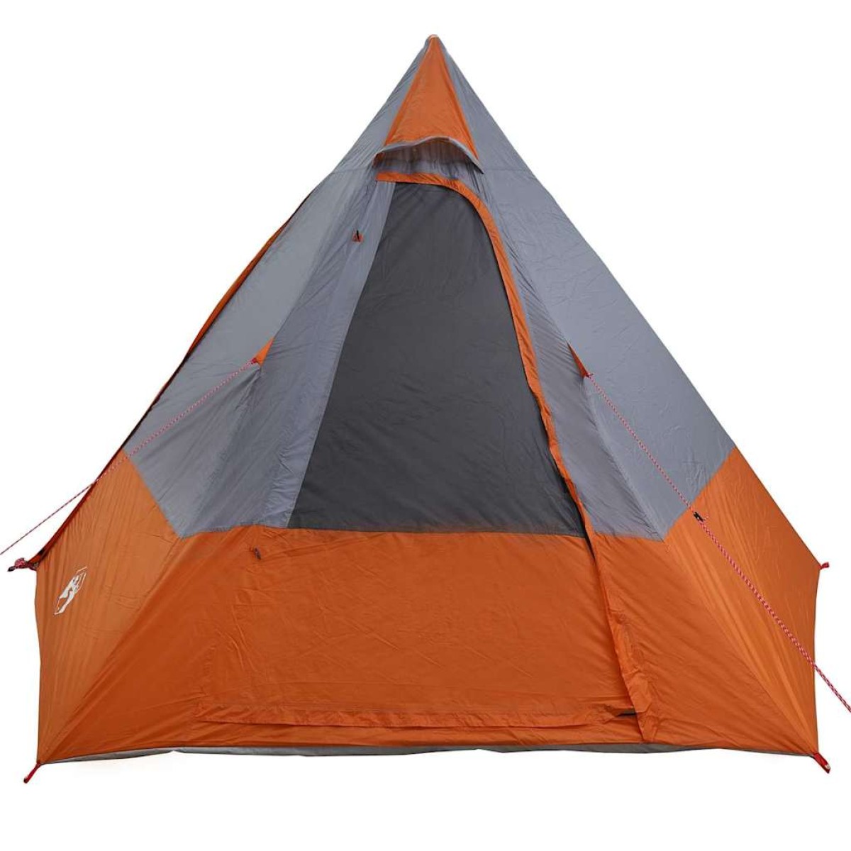vidaXL Σκηνή Camping Γκρι και Πορτοκαλί 482 x 360 x 227 εκ ταφτάς