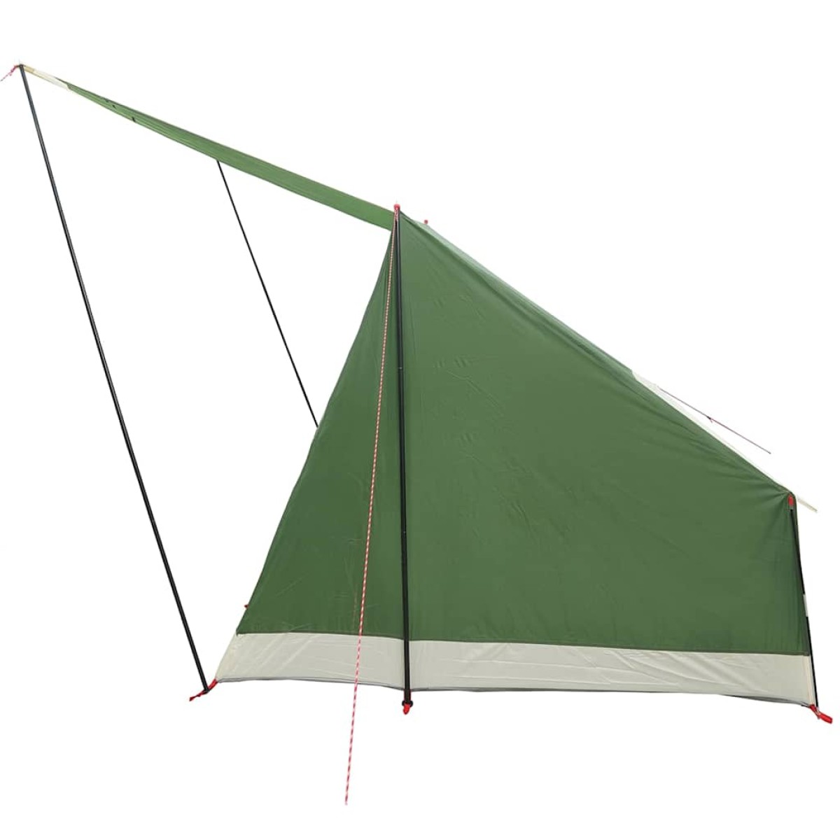 vidaXL Σκηνή Camping με στέγη Πράσινο 223 x 163 x 130 εκ ταφτάς
